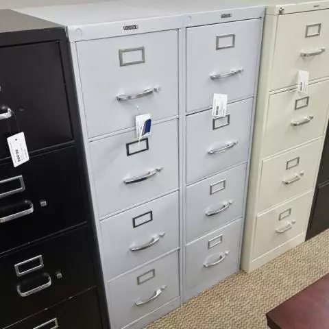 Used Anderson Hickey 4 Drawer Vertical Letter File (Grey) FIL1740