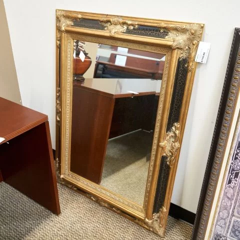 Used Framed Large Mirror (Gold & Black) ART1698-014