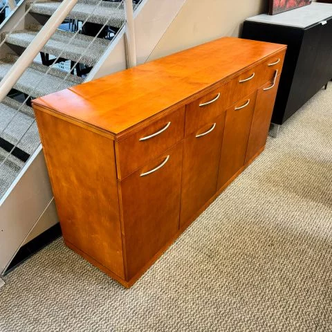 Used 72" 4 Door 4 Drawer Office Buffet Console (Cherry)