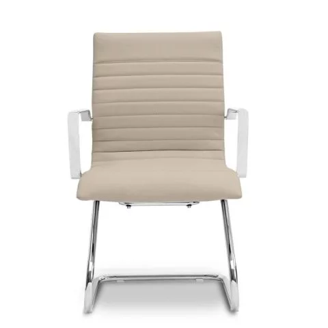 Zetti Leather Office Guest Chair (Sand)