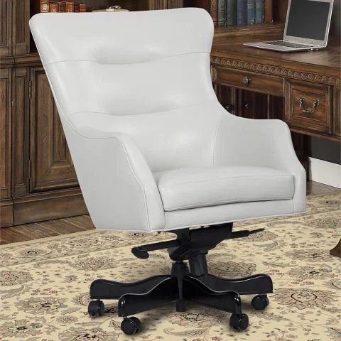 Parker House Leather Desk Chair DC#122-ALA (Alabaster)