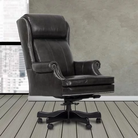 Parker House Leather Office Chair DC#105-PGR (Pacific Grey)