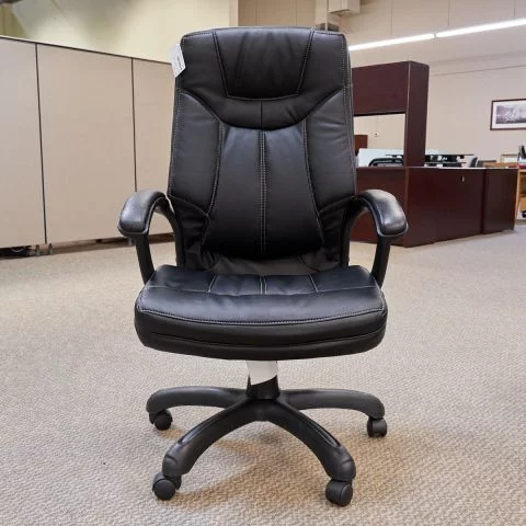 Used High Back Stitched Executive Office Chair (Black) CHE1776-012