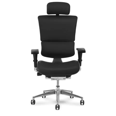 X-Chair X4 Leather Executive Chair with Headrest (Black)