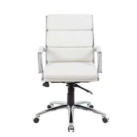 Boss CaressoftPlus™ Mid-Back Executive Chair (White)