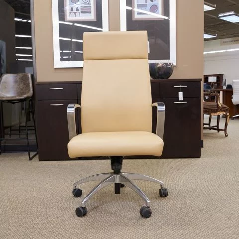 Used HighBack Leather Executive Chair (Light Butterscotch) CHE9999-1623