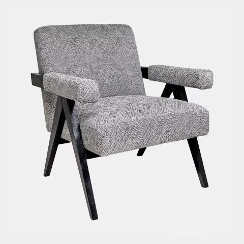 Sandlebridge Scandinavian Modern Accent Chair (Black & Grey)