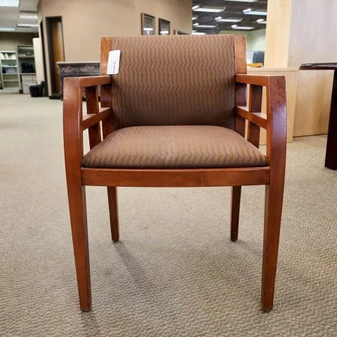 Used Open Arm Side Chair (Dark Cherry) CHS1711-002