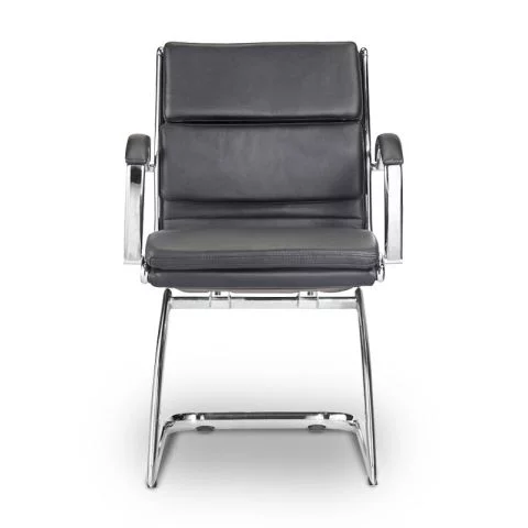 Livello Leather Office Guest Chair (Black)