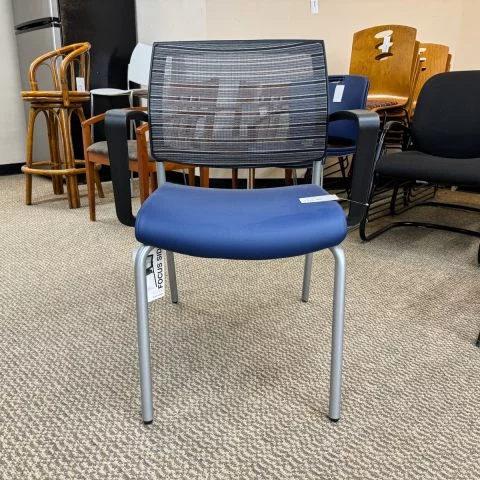 Used Sit-On-It Guest Side Chair (Blue & Grey & Black) [Showroom Sample] CHS9999-1704
