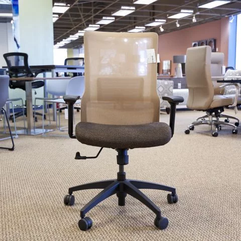 Used Sit on It Novo Mesh & Fabric Task Chair (Beige) CHT1721-002