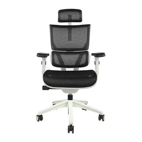 X-Chair Xs-Vision Petite Task Chair with Headrest (Black on White)