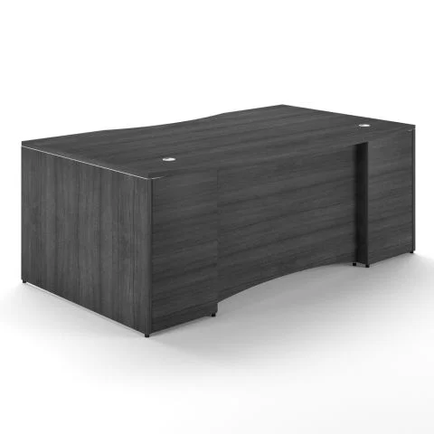 Potenza 72" Bow Front Desk Shell with Curved Modesty Panel