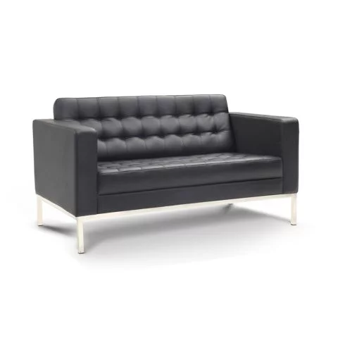 Piazza Leather Office Love Seat