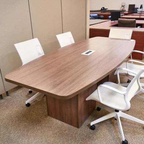 Used 8' Laminate Conference Table with Module (Walnut) CTB1762-005