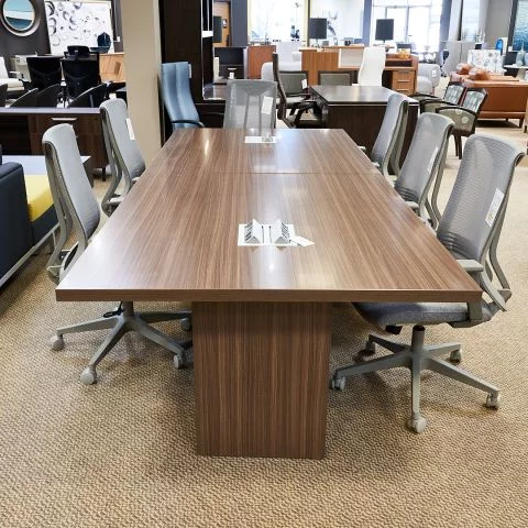 Used 10' Conference Table with Dual Power Units (Walnut) CTB1795-004