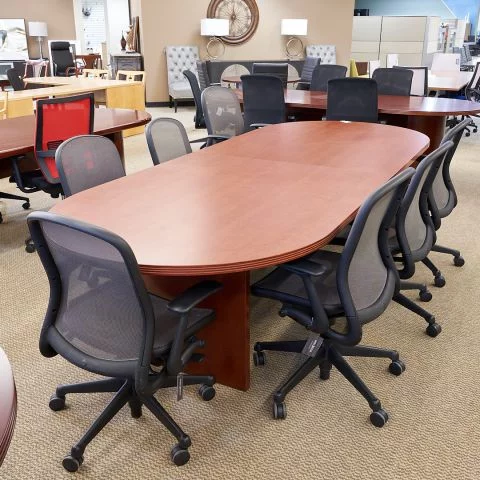 Used 10' Laminate Race Track Conference Table (Cherry) CTB1812-001