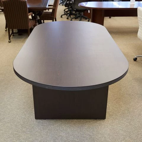 Used 8' Foot Laminate Race Track Conference Table (Espresso) CTB1827-001
