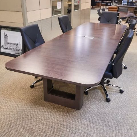 Used HBF 12' Conference Table with Power (Grey) CTB9999-1569