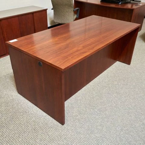 Used 36x72 Veneer Executive Desk with Full Peds (Cherry) DEE1781-021 