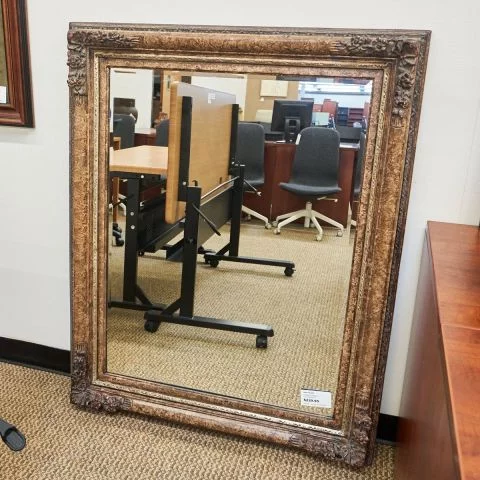 Used Large Framed Mirror (Gold & Brown) MIR1789-005