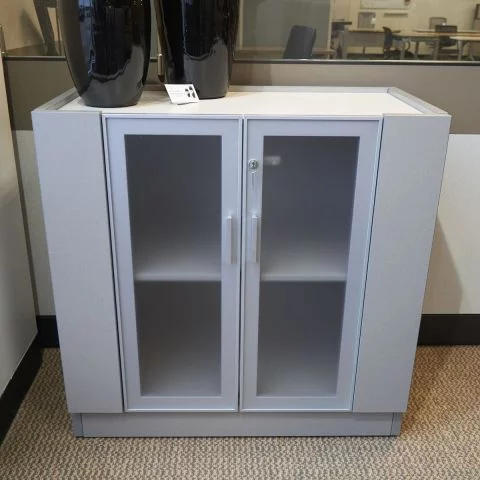 Used 36" Laminate Acrylic Door Storage Cabinet (Grey) OCC1726-013