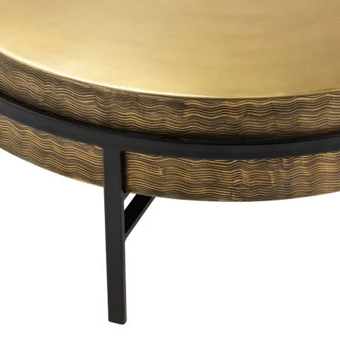 Crown Vista Huckson Brass Textured Office Accent Table