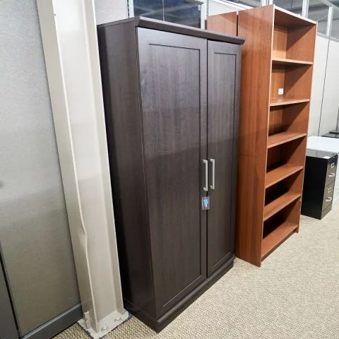 Used 2 Door Storage Unit with Pantry (Ash Grey) STO1704-014