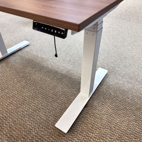 Used 48"x24" 3-Stage Height Adjustable Desk (Walnut & White) AHT1908-021