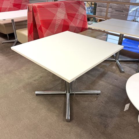 Used 36" Square Break Room Table (White & Chrome Legs) BRK1886-026