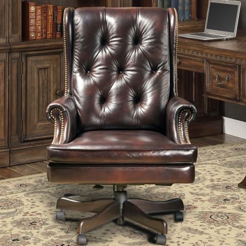 Parker House Leather Office Chair DC#112-HA (Havana)