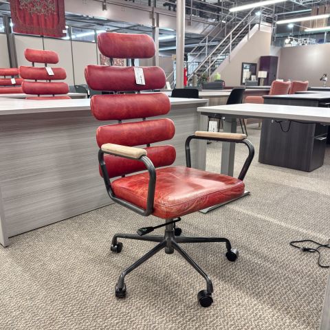 Used Segmented Executive Chair (Red & Black) CHE1907-003