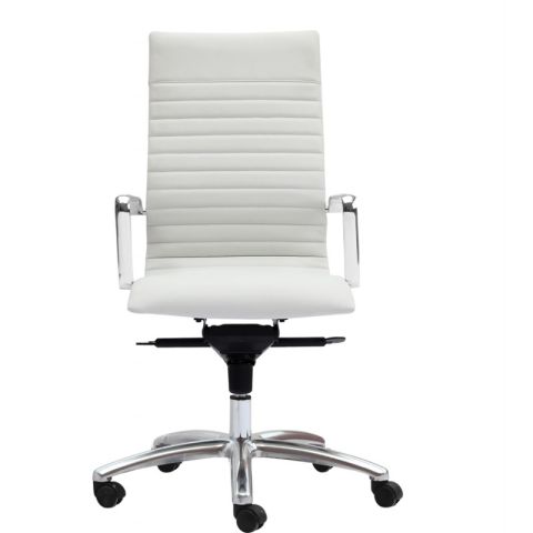 Zetti Leather High Back Executive Chair (White)