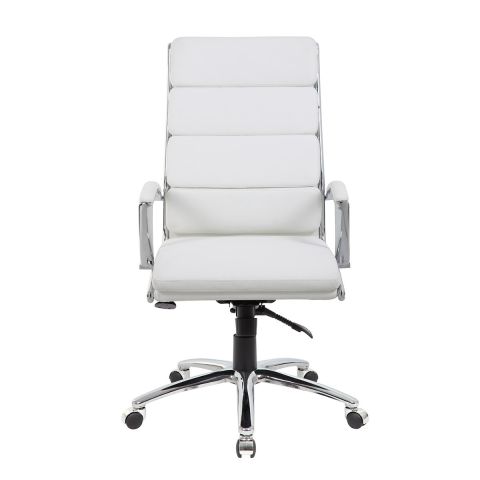 Boss CaressoftPlus™ High-Back Executive Chair (White)