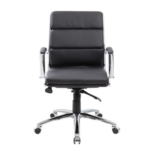 Boss CaressoftPlus Mid-Back Executive Chair (Black)