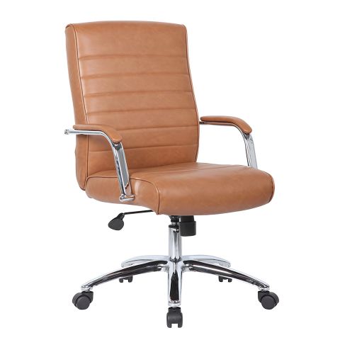 Boss Modern Ribbed Executive Conference Chair (Caramel)