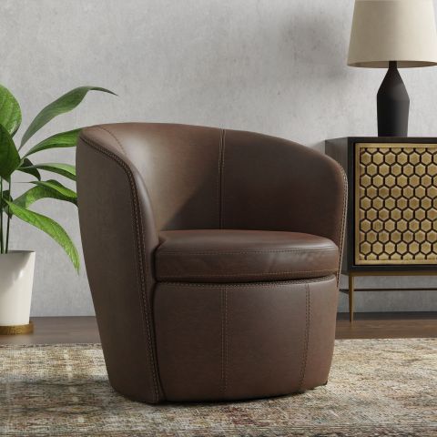 Parker House Barolo Swivel Club Chair (Brown)