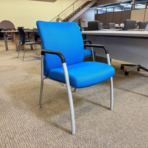 Used Hon Uphosltered Guest Chair (Blue & Silver) CHS1892-015