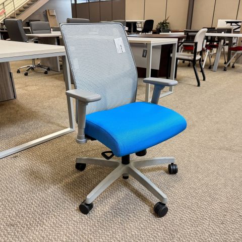 Used Hon Mesh-Back Task Chair (Grey & Blue) CHT1892-016