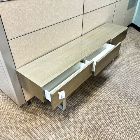Used 72x15 3 Drawer Low Profile Console (Wheat & Silver) CON1845-014
