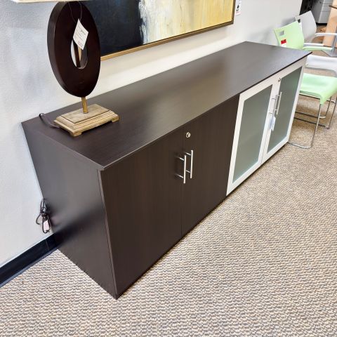 Used 71"x24" 4-Door Storage Credenza (Espresso) CRK1908-003