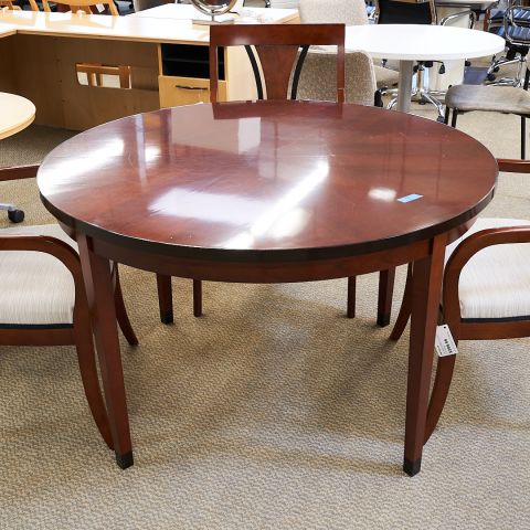 Used Traditional 42" Round Conference Table (Cherry) CTB1823-014