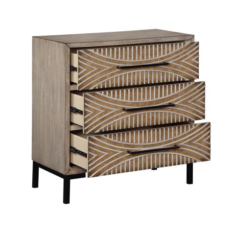 Costani 3 Drawer Office Chest (Fossil Brown)