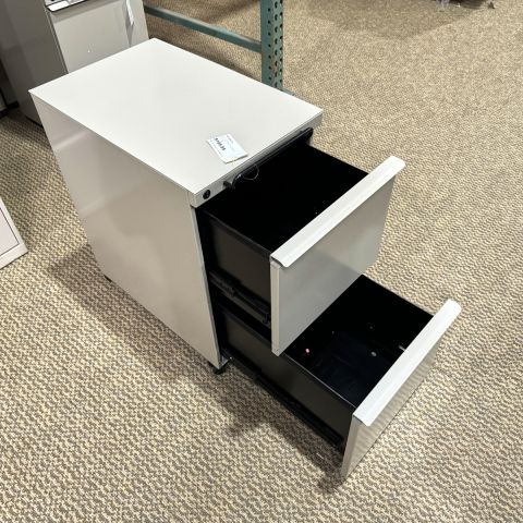 Used File-File Metal Mobile File Cabinet Pedestal (Taupe) FIM1855-010