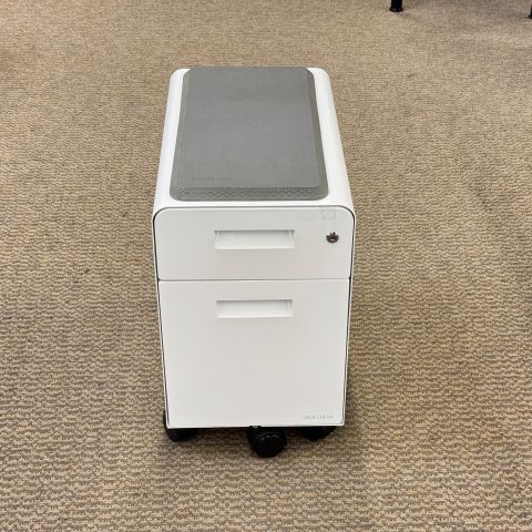 Used Uplift 12"x20" Slim Mobile Box-File Storage Cabinet (White) FIM1883-012