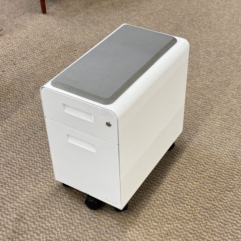 Used Uplift 12"x20" Slim Mobile Box-File Storage Cabinet (White) FIM1883-012
