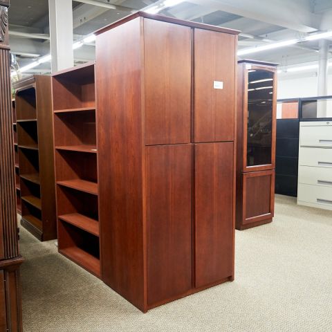 Used 72x30 Veneer Media Cabinet (Cherry) MIS1781-023