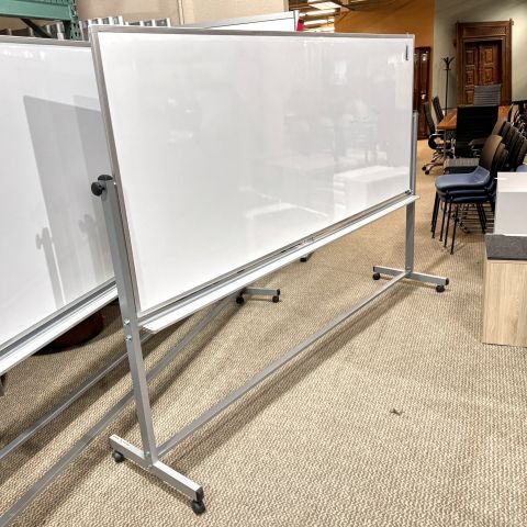 Used 94"x68" Mobile Flip Top White Board MIS1902-026