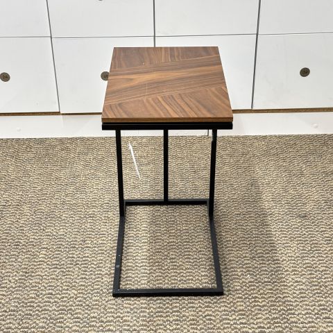 Used 12"x18" Modern End Table (Walnut & Black) OCC1884-005