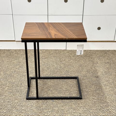 Used 12"x18" Modern End Table (Walnut & Black) OCC1884-005 - Side View